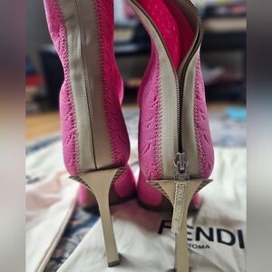 Fendi knee high sock boots